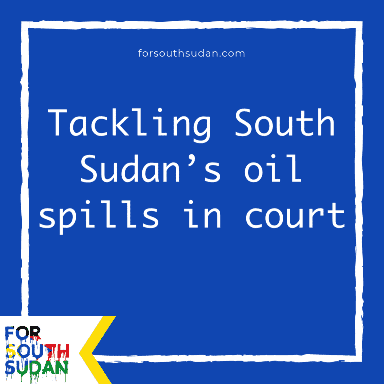 Tackling South Sudan’s oil spills in court