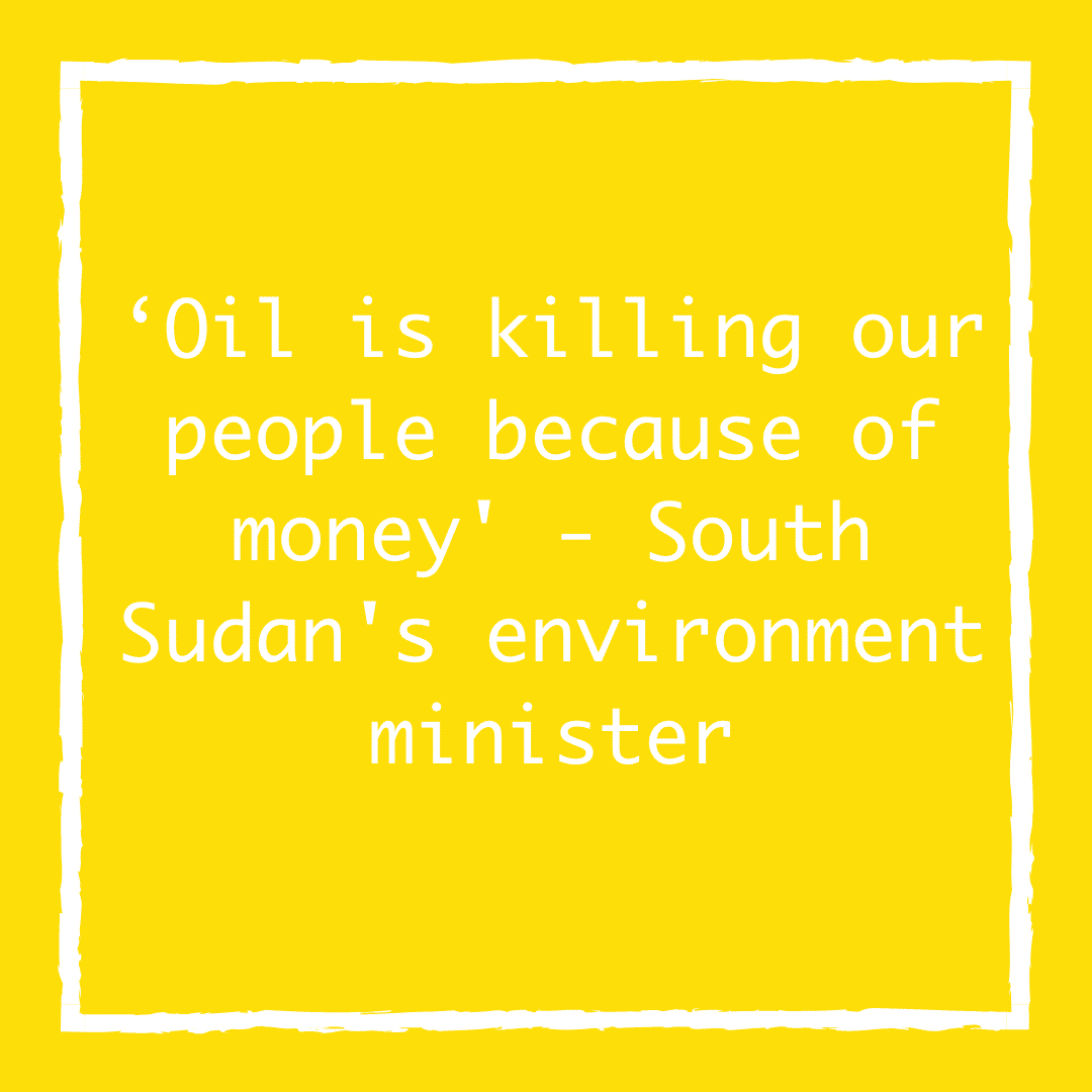 ‘Oil is killing our people because of money’ – South Sudan’s environment minister